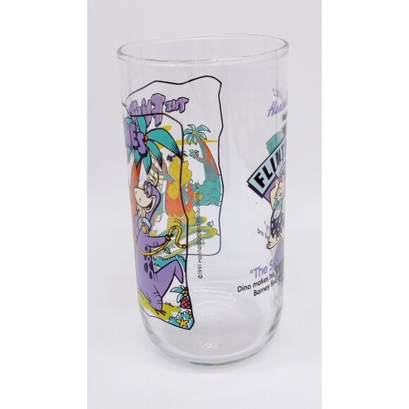 Vintage Hardees Flintstones The First 30 Years Glass Dino The Snorkasaurus Story - Picture 2 of 8